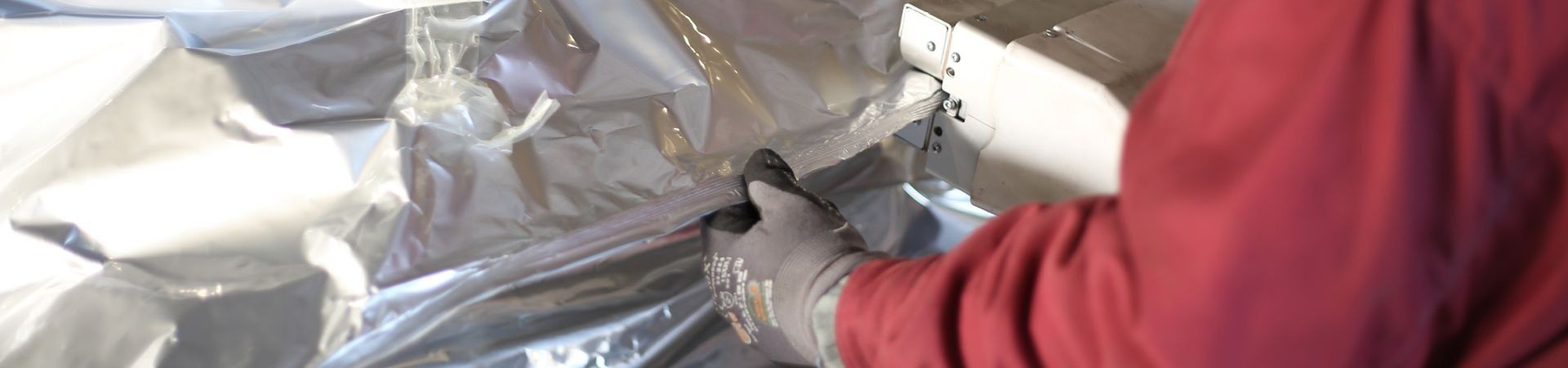 Transportverpackung einschweißen
